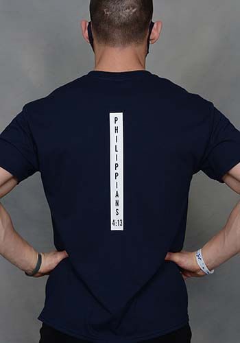 Impact Sports Blue T-shirt back